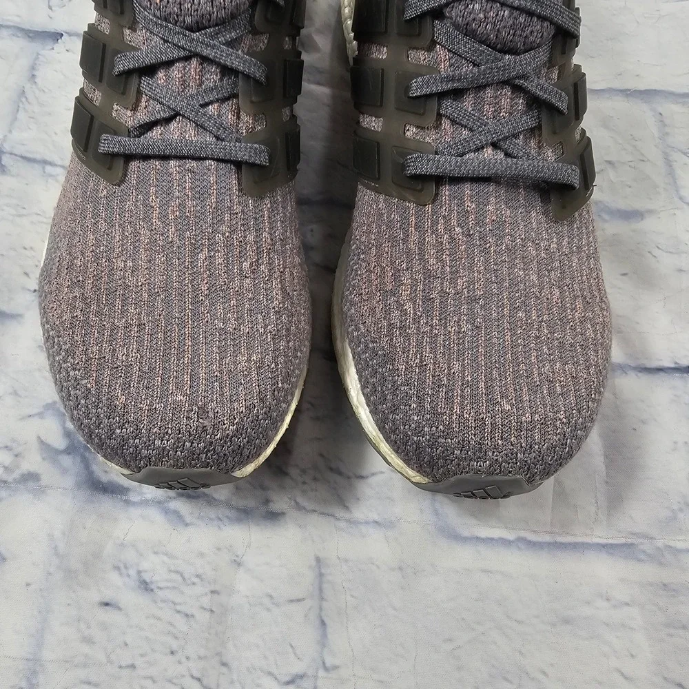 Adidas UltraBoost 3.0 Mens 10 Grey Pink Running Shoes S82022 Primeknit Sneaker